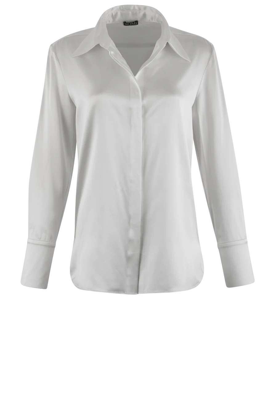 2024 Pendleton White 100% Silk Button-down Blouse Size 10