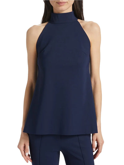 Tiffy Halter Blouse in Blu Notte