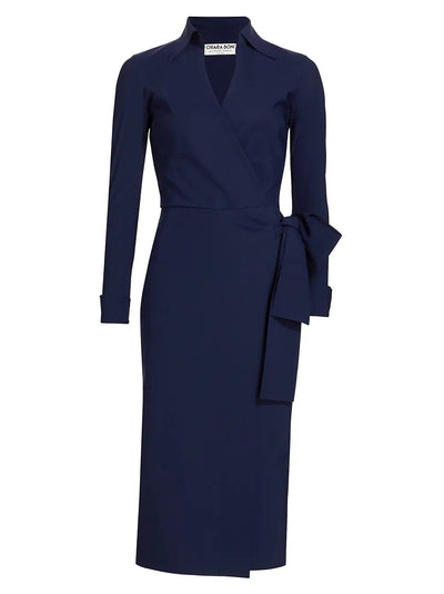 Kamala Matte Jersey Dress in Blue Notte