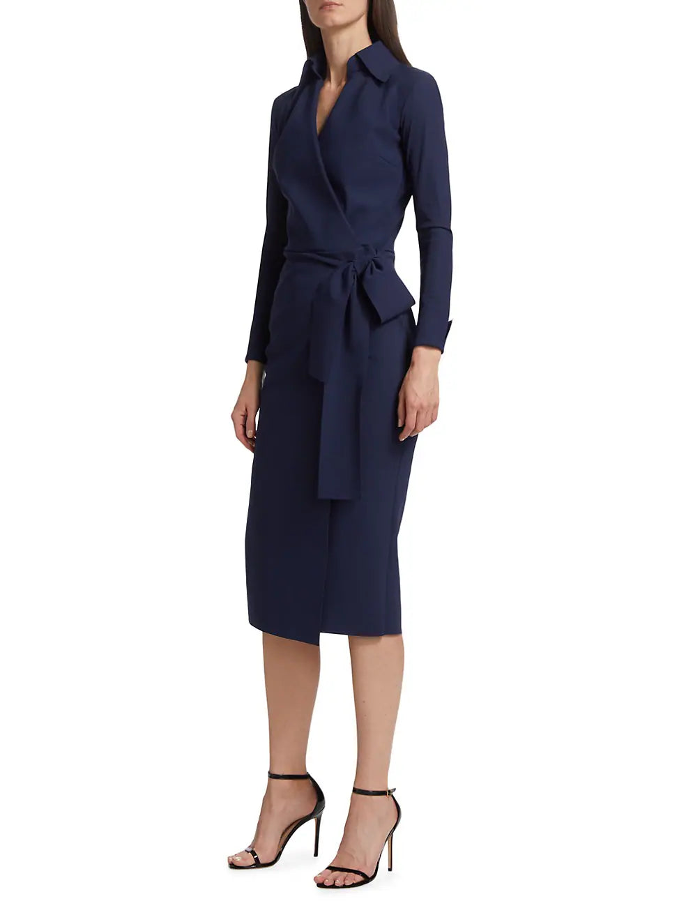 Kamala Matte Jersey Dress in Blue Notte