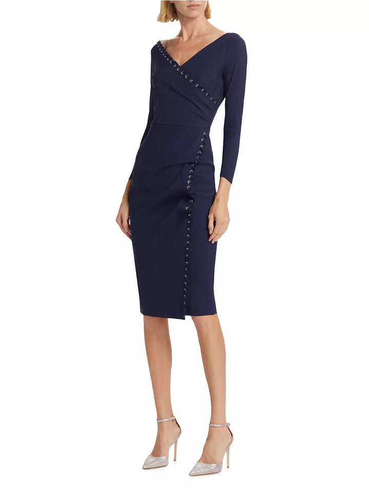 Faux wrap cocktail dress best sale