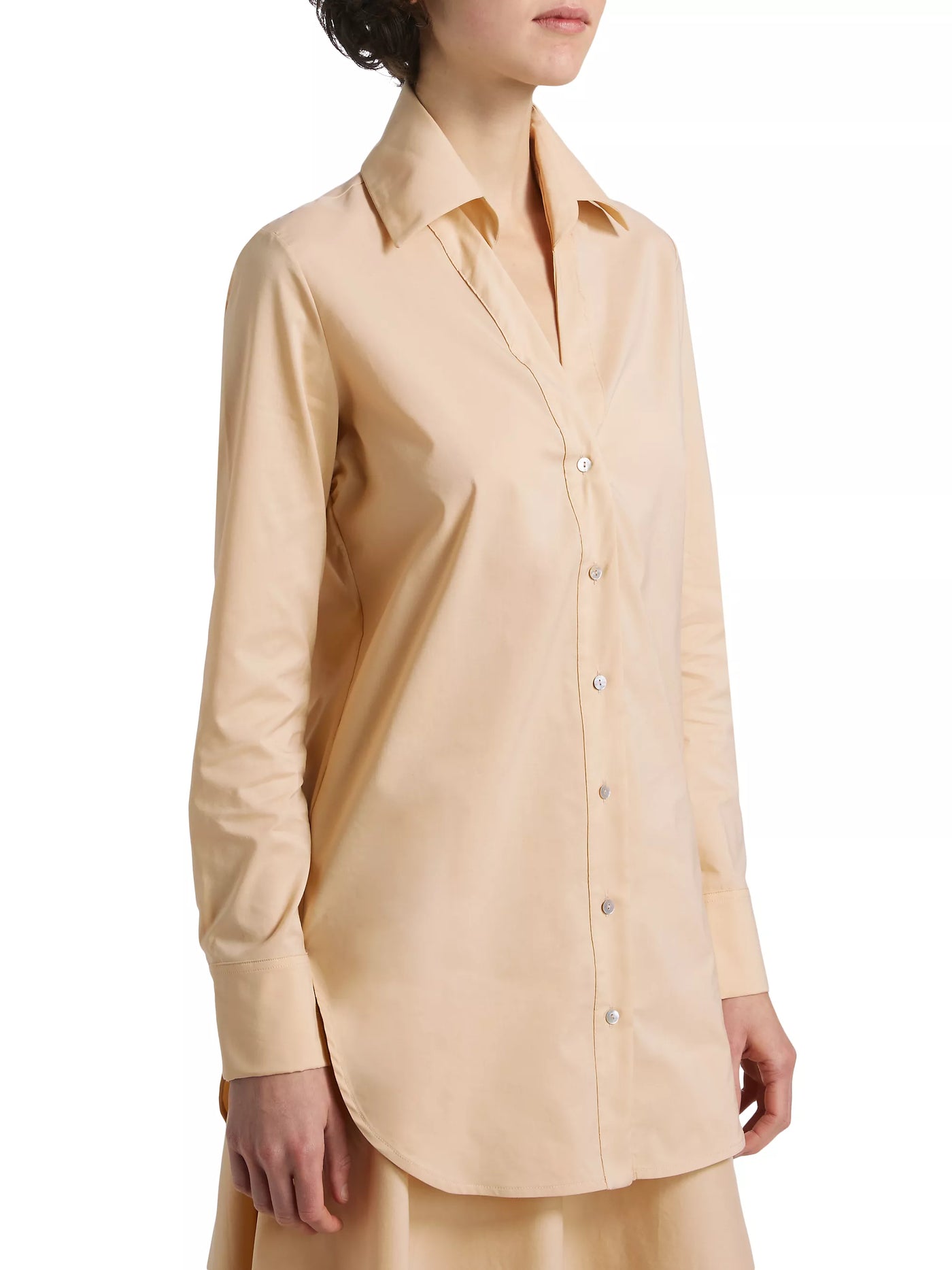 Atena Cotton-Blend Button-Front Shirt