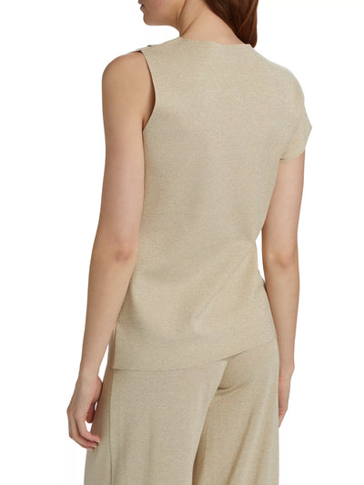 Teruo Sugar Asymmetric Jersey Blouse in Desert