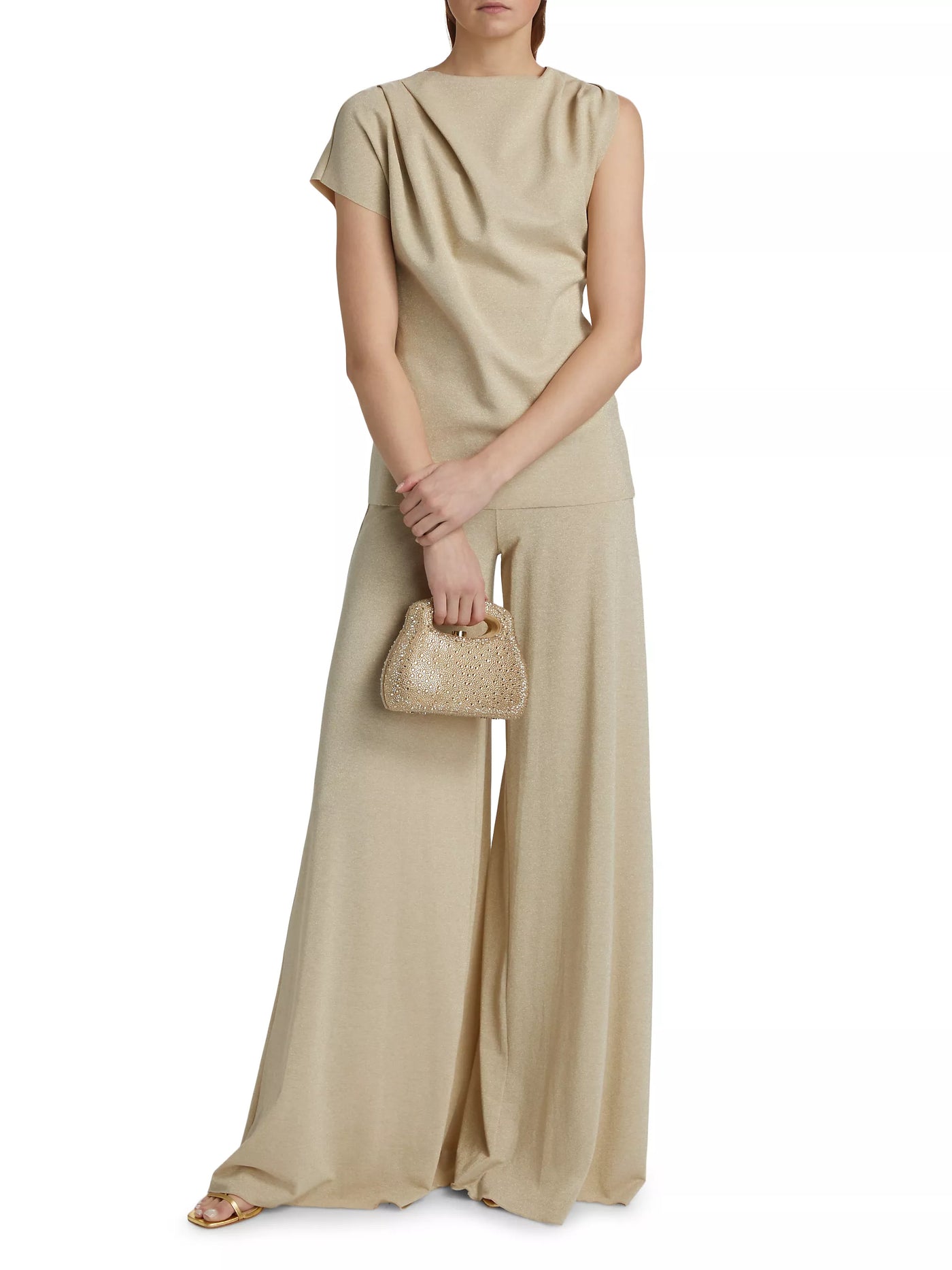 Skyla Jersey High-Rise Palazzo Pants