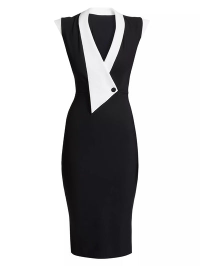 Sorai Plunge-Neck Cocktail Dress