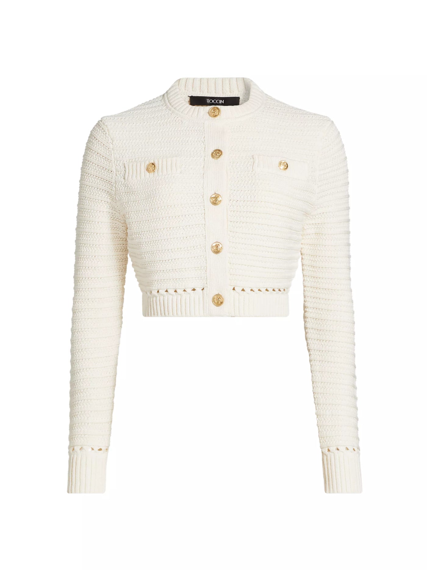 Miller Crew Neck Cardigan in Ivory