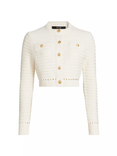 Miller Crew Neck Cardigan in Ivory