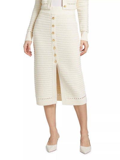 Tani Button Front Skirt in Ivory