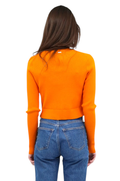 Zoe Classic Cropped Cardigan in Mango