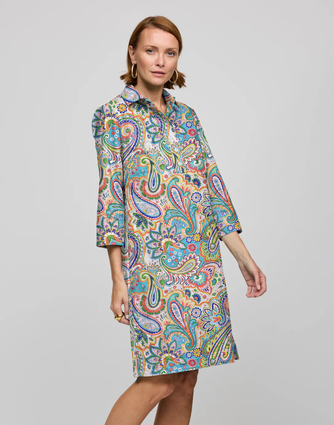 3/4 Sleeve Charlotte Dress in Multi