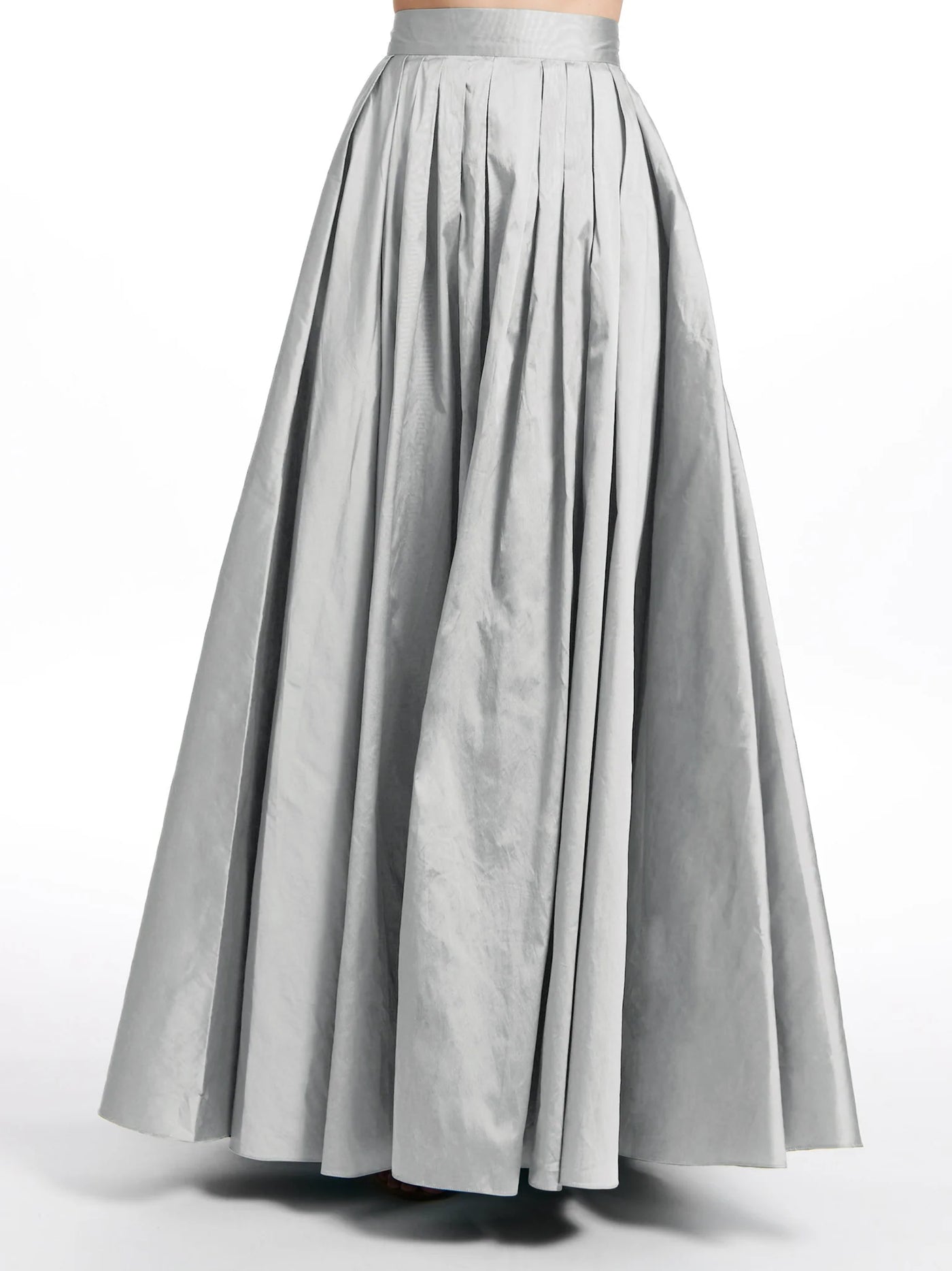 Pleated Taffeta Ballgown Skirt in Sublime Blue