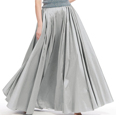 Pleated Taffeta Ballgown Skirt in Sublime Blue