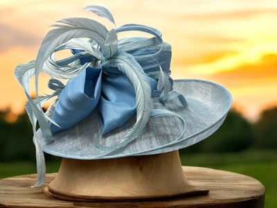 Light Blue Sinamay Straw