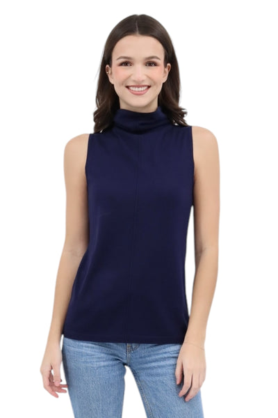 Seamed Funnel Tank in Navy