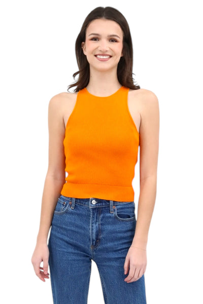 Avery Racer Tank in Mango