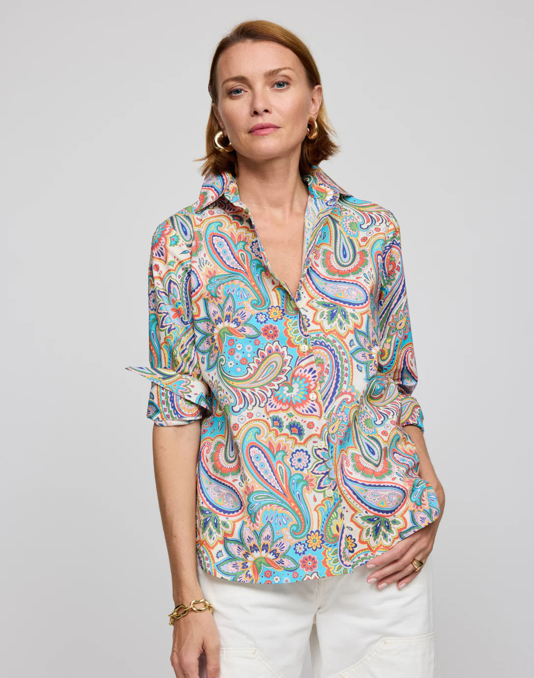 Long Sleeve Margot Top in Multi