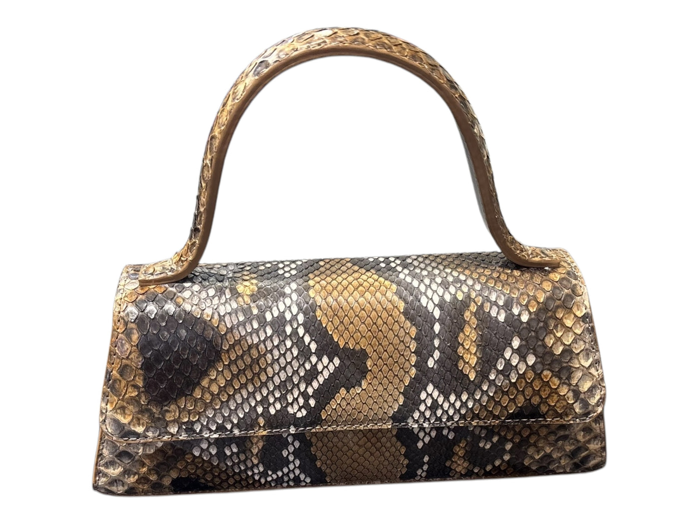 Top Handle Bag in Matte Python