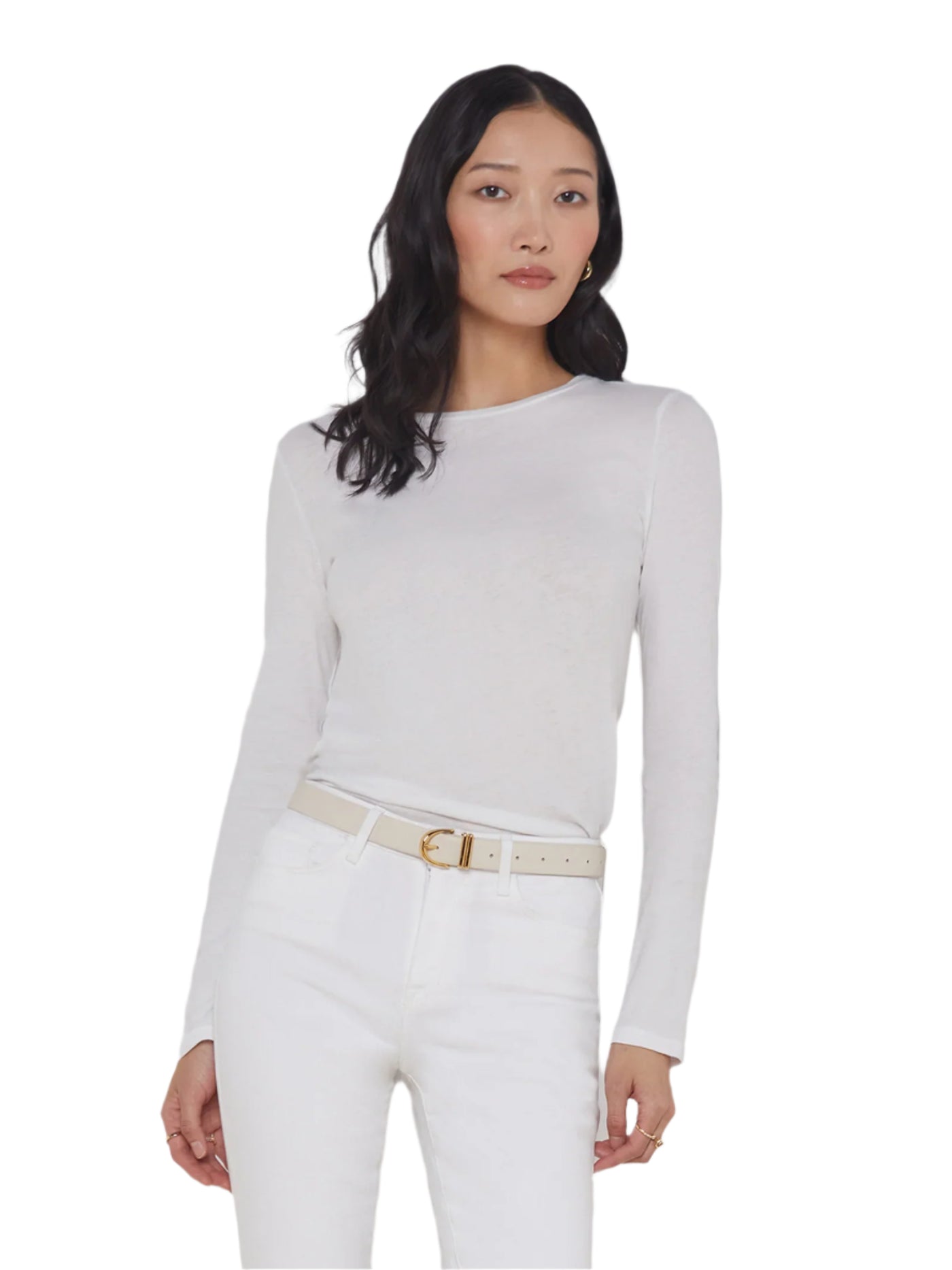 Tess Long Sleeve Tee in White