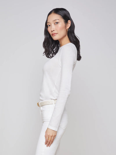 Tess Long Sleeve Tee in White