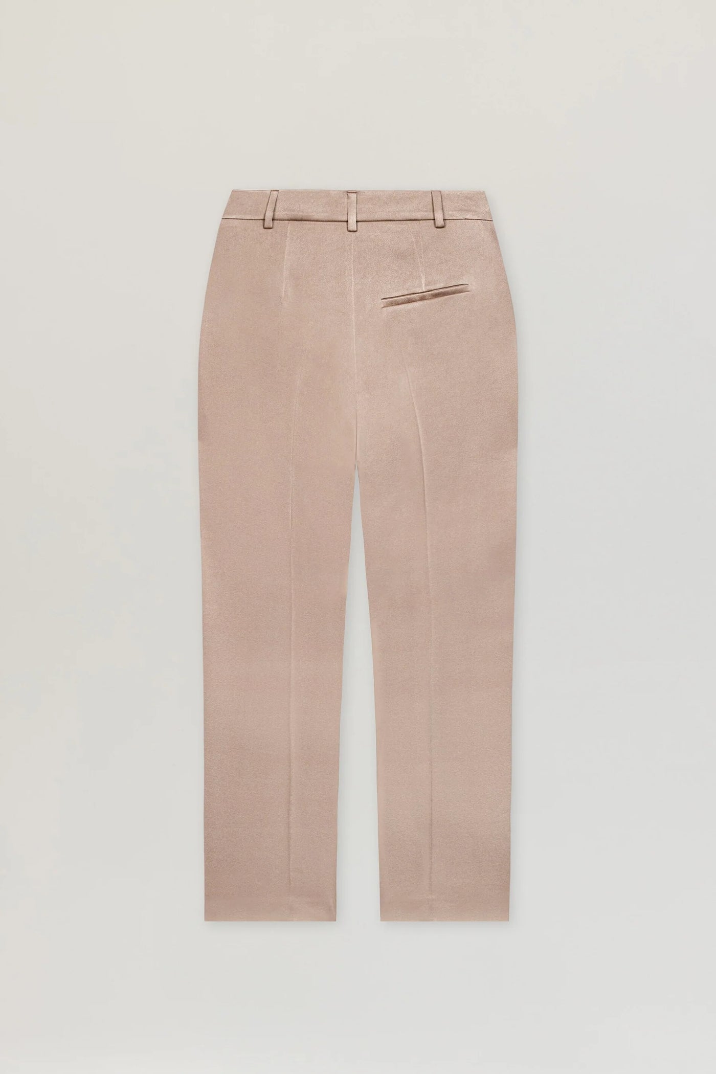 Satin Tapered Pants in Mushroom