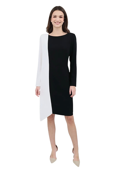 Color Block Dress in Black/White