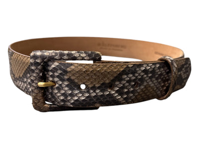 Python Belt with Covered Buckle in Matte Multi