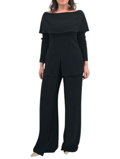 Matte Crepe Skant Pant in Black