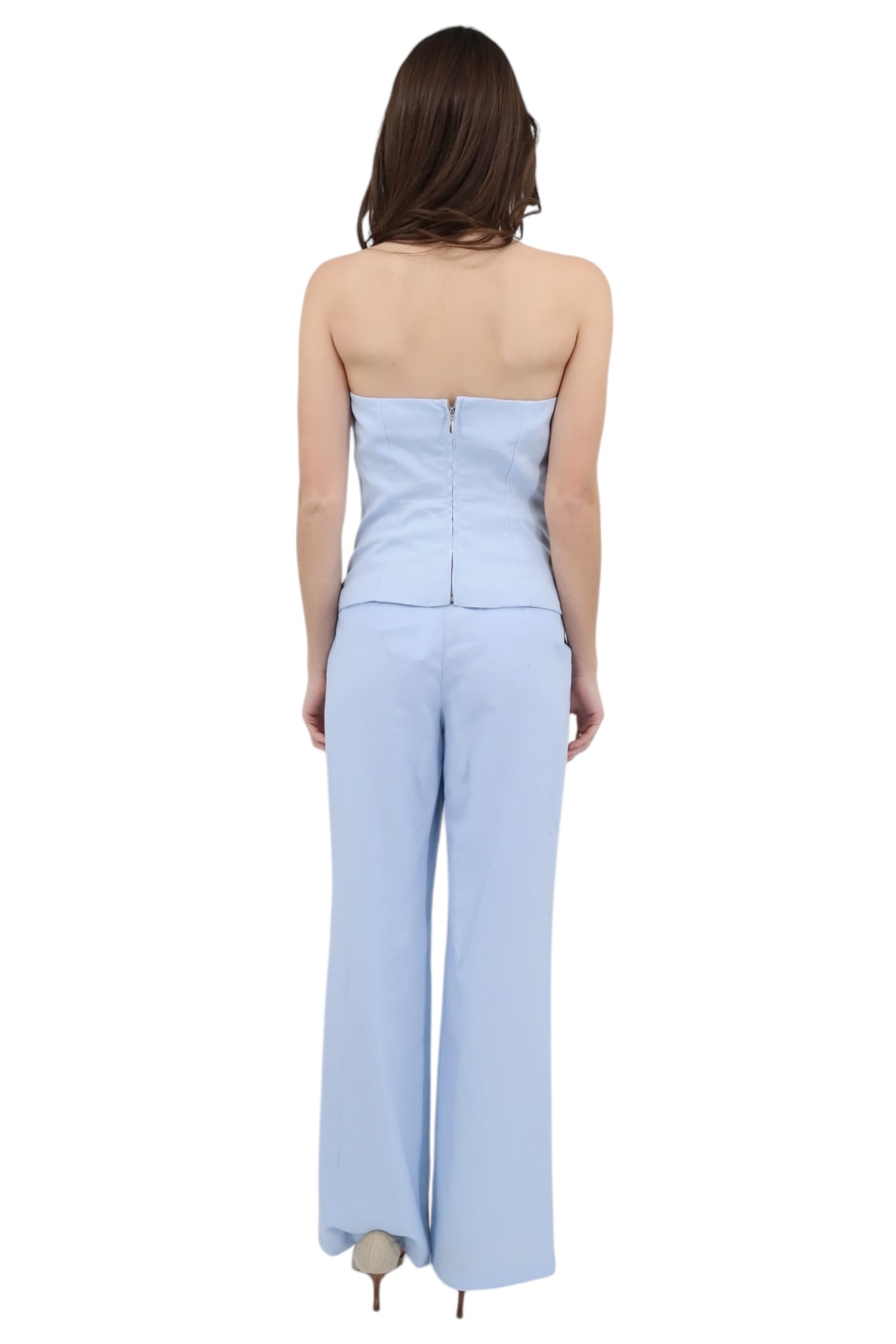 Wide Leg Pant in Ice Blue