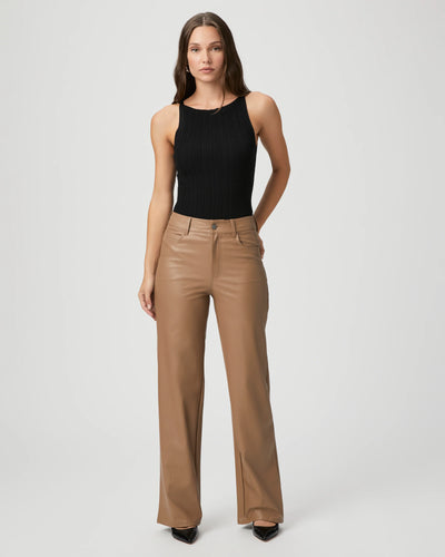 Sasha Faux Leather Pant in Burnt Sugar