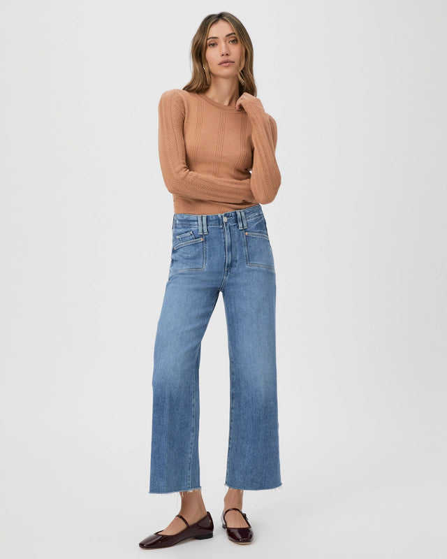 Anessa Wide Leg Jean in Sunnie Distressed