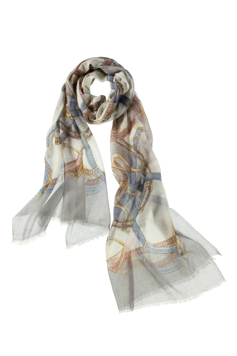 Cinta Scarf in Pearl Grey/Blue