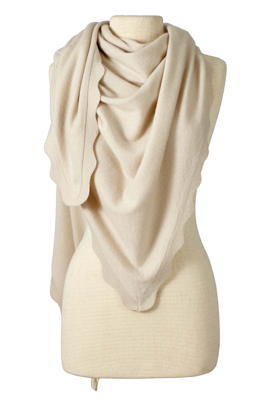 Ruffle Triangle Wrap in Khaki