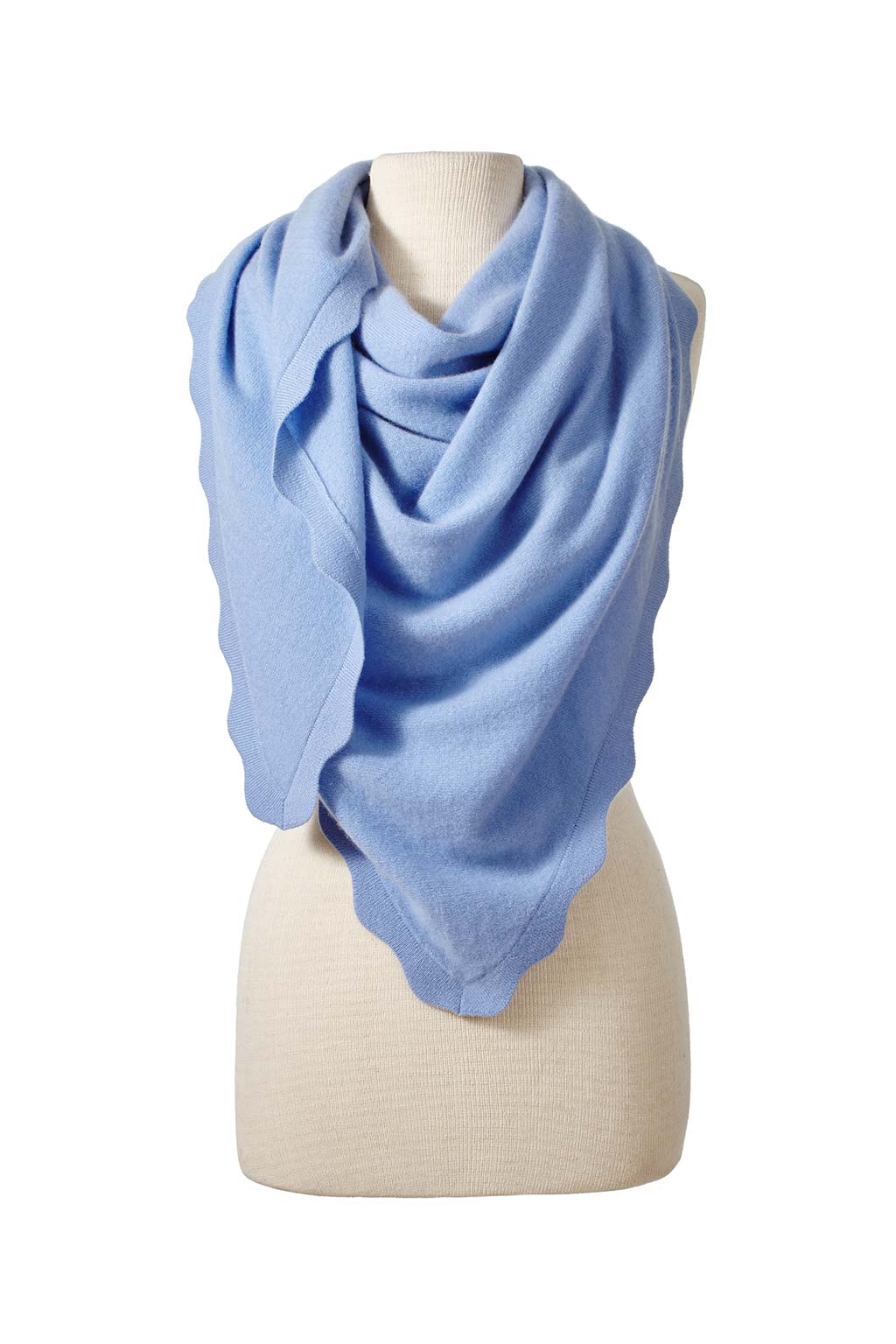 Ruffle Triangle Wrap in Lake Blue