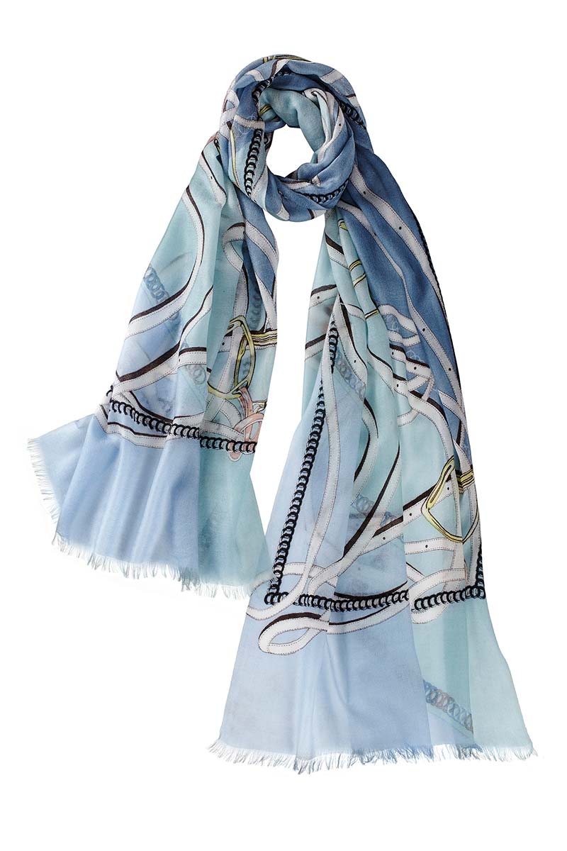 Cheval Scarf in Marine