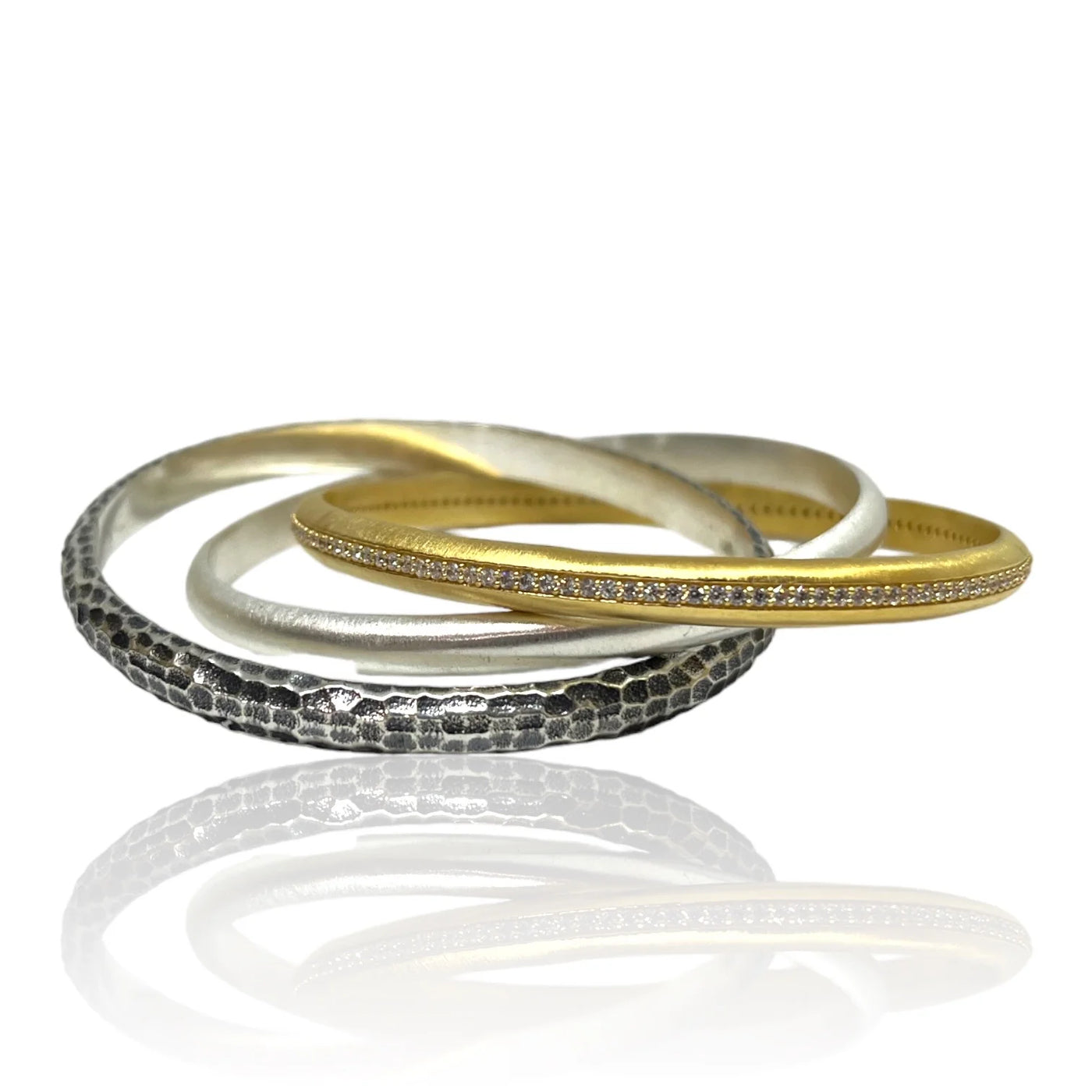 Mixed Metal Trinity Bangle