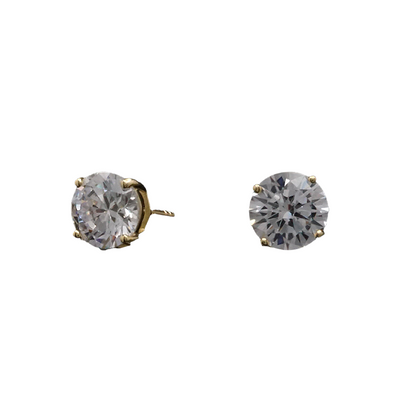 2 Carat CZ Studs in Gold