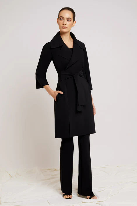 Saveria Duster Coat in Black