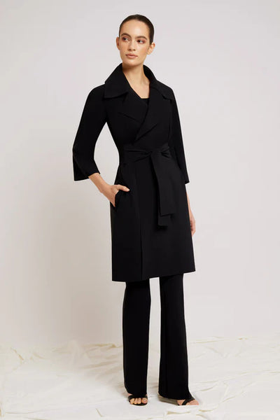 Saveria Duster Coat in Black