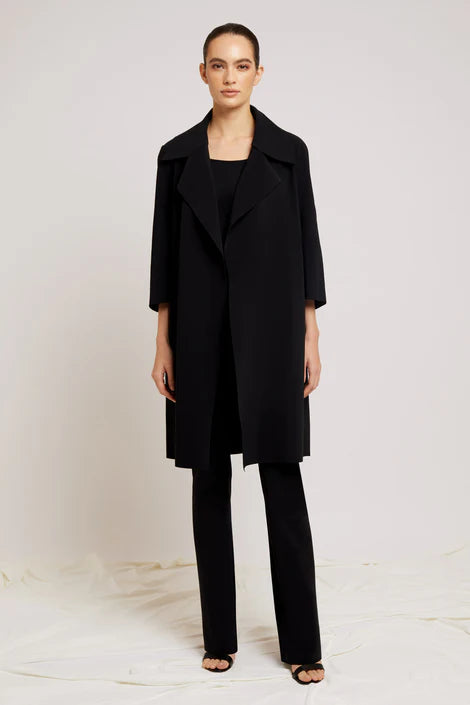 Saveria Duster Coat in Black