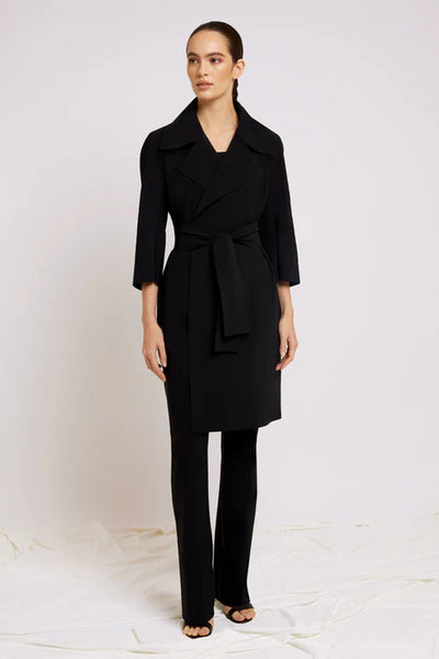 Saveria Duster Coat in Black