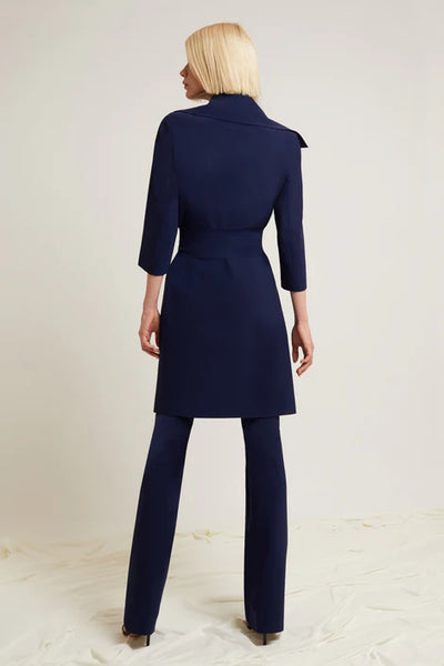 Saveria Duster Coat in Blu Notte