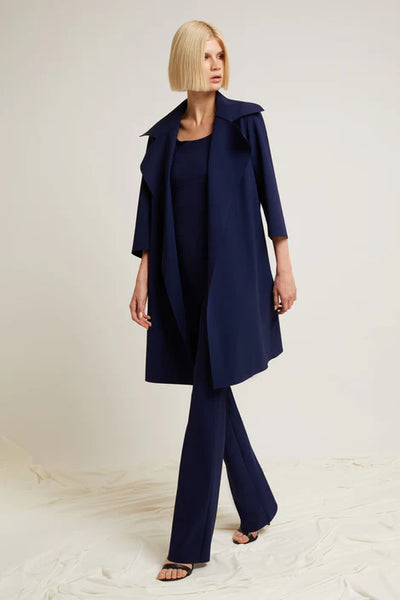 Saveria Duster Coat in Blu Notte