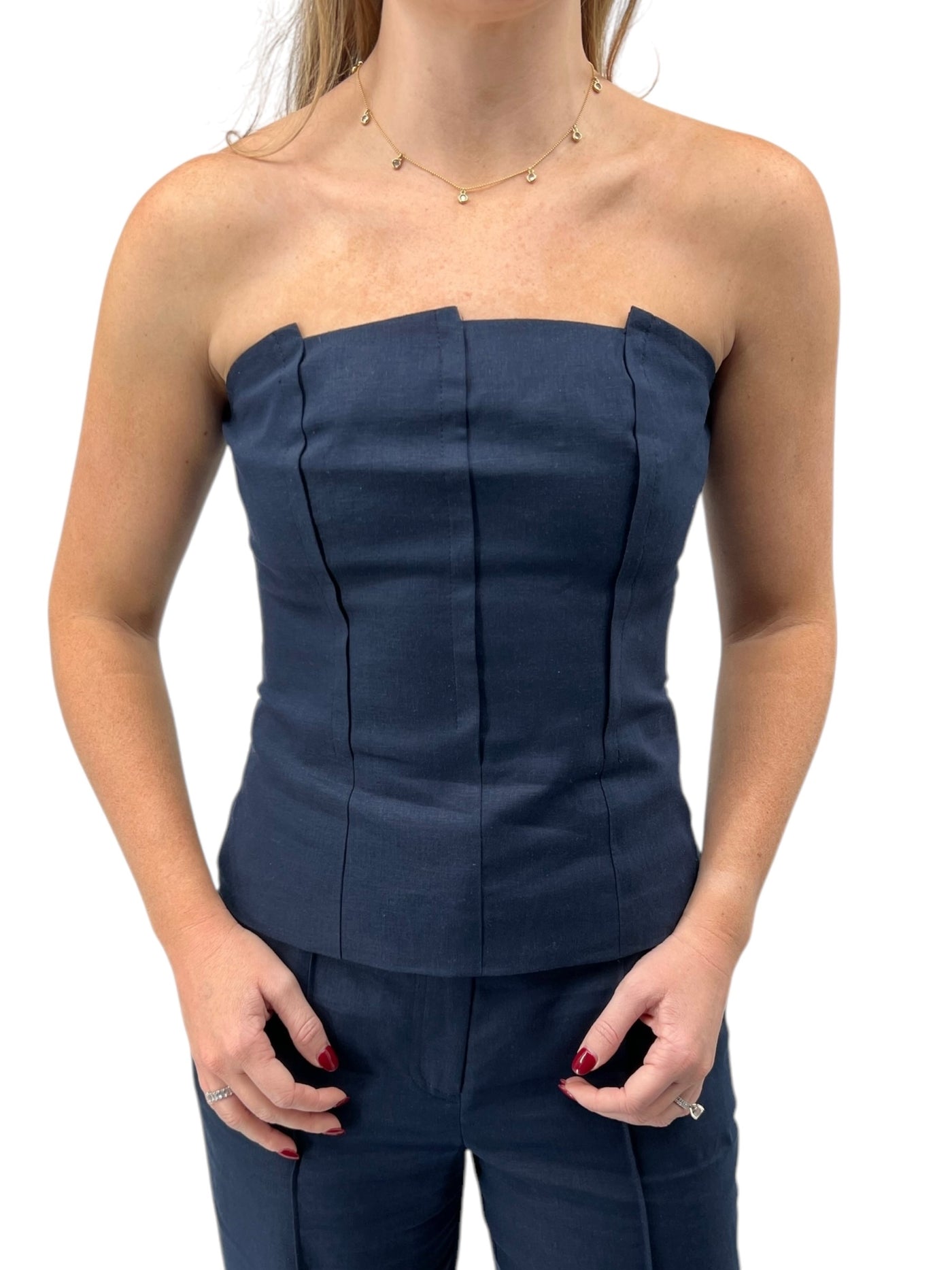 Panel Bustier in Navy