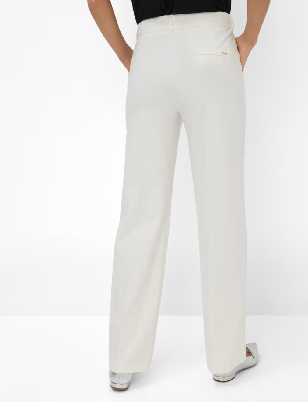 Maine Wide Leg Jersey Palazzo Pant in Off-White