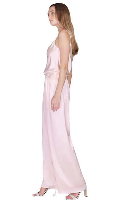 Satin Draped Front Camisole in Petal