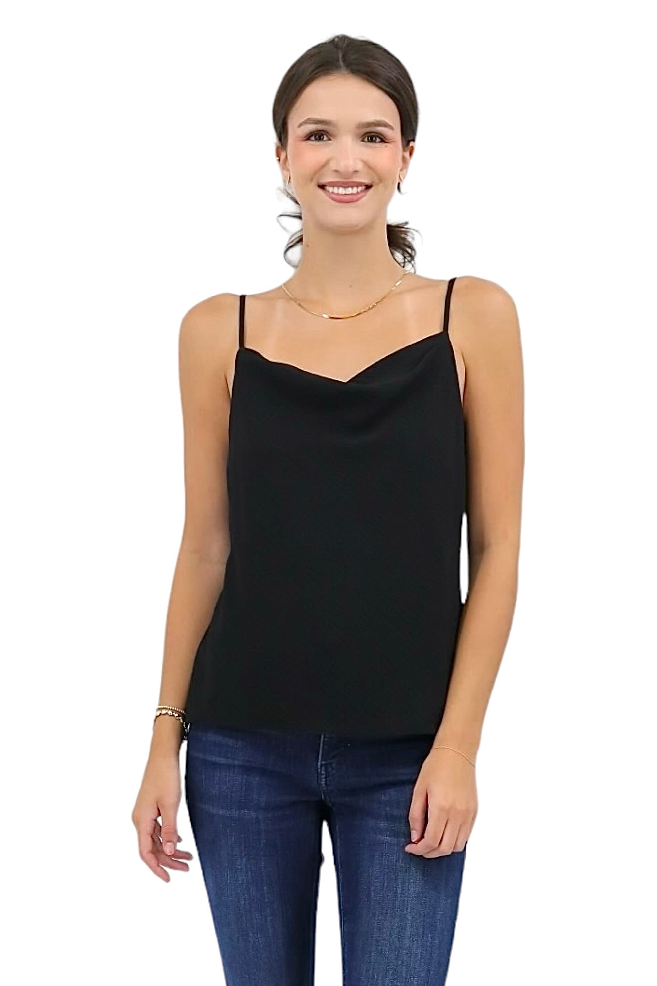 Cowl Neck Cami in Black