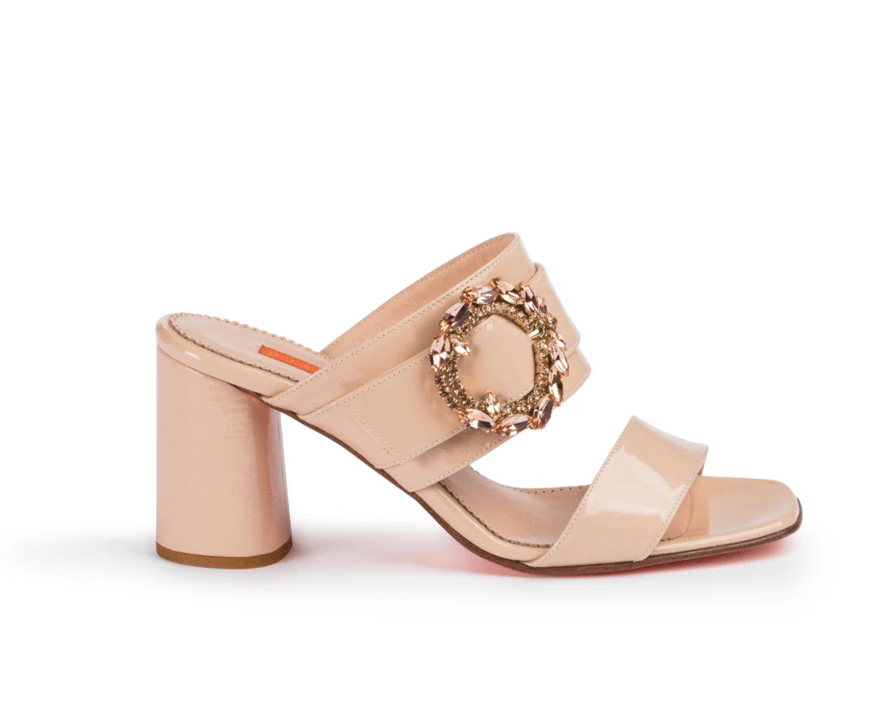 IDA Nude Patent Leather Mules