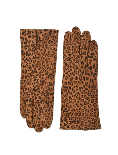 Italian Gloves with Silk Lining - Leopard