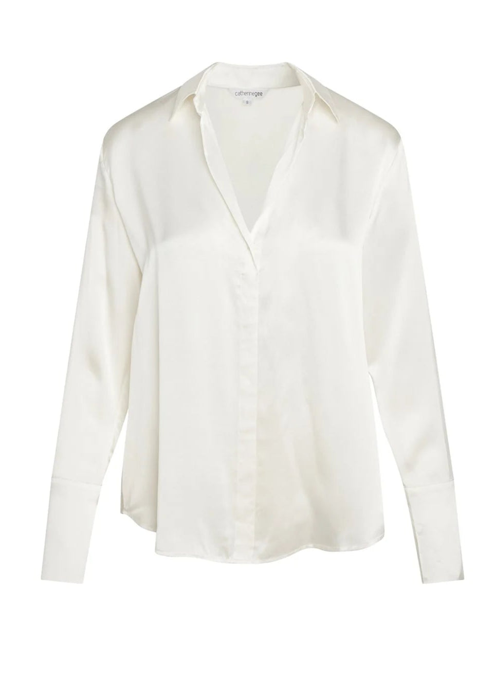 Daria French Cuff Blouse in White