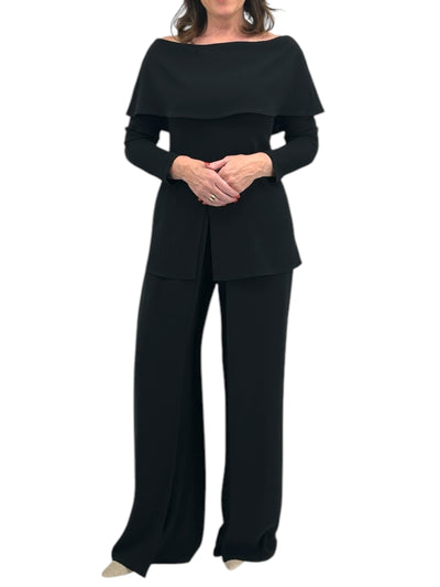 Matte Crepe Skant Pant in Black